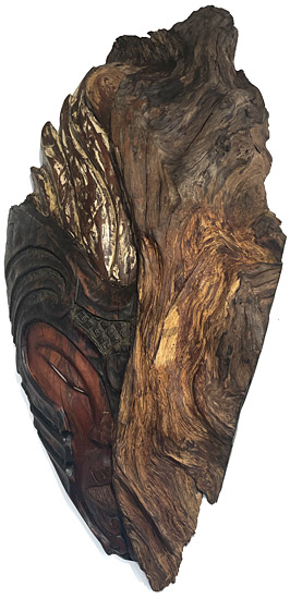 Joe Kemp Mori wood sculptor, te Ahi, pohutukawa